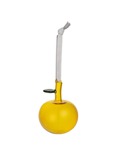 Iittala Glass Apple Ornament Set/3, Yellow
