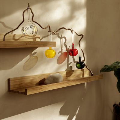 Iittala Glass Apple Ornament Set/3, Yellow