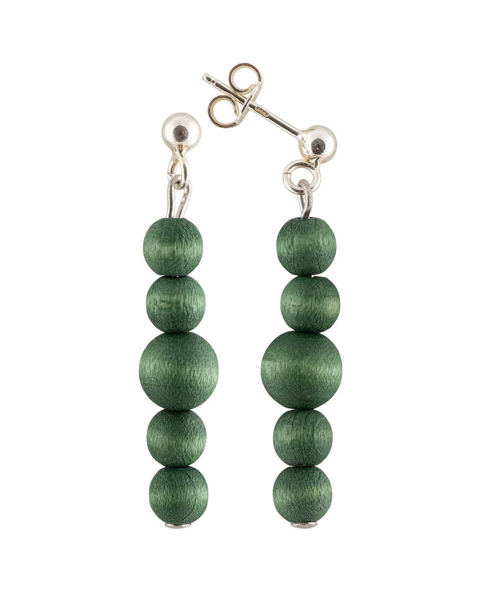 Helina Earrings, Green