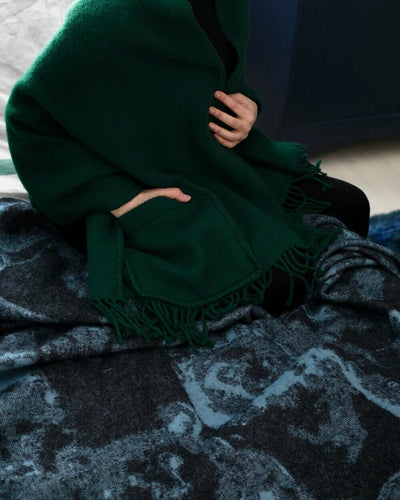Uni Pocket Shawl, Forest Green