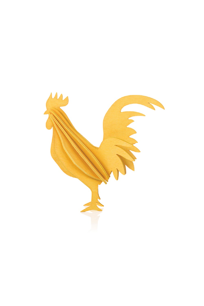 Lovi Rooster 10 cm, Warm Yellow