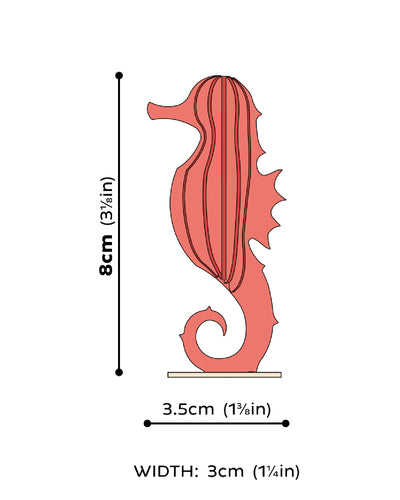 Lovi Seahorse 8 cm, Light Blue