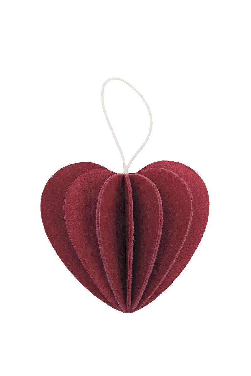 Lovi Heart 6.8 cm, Dark Red