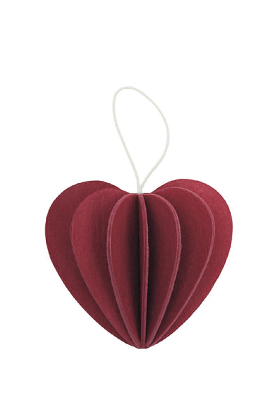 Lovi Heart 4.5 cm, Dark Red