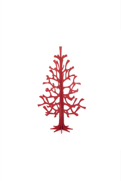 Lovi Spruce Tree 25 cm / 10" , Bright Red