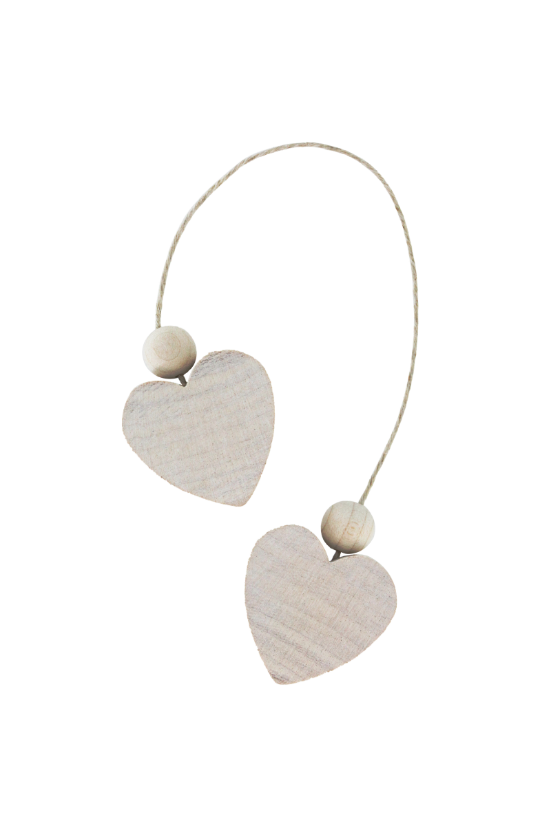 Aarikka Double Hearts Ornament, White