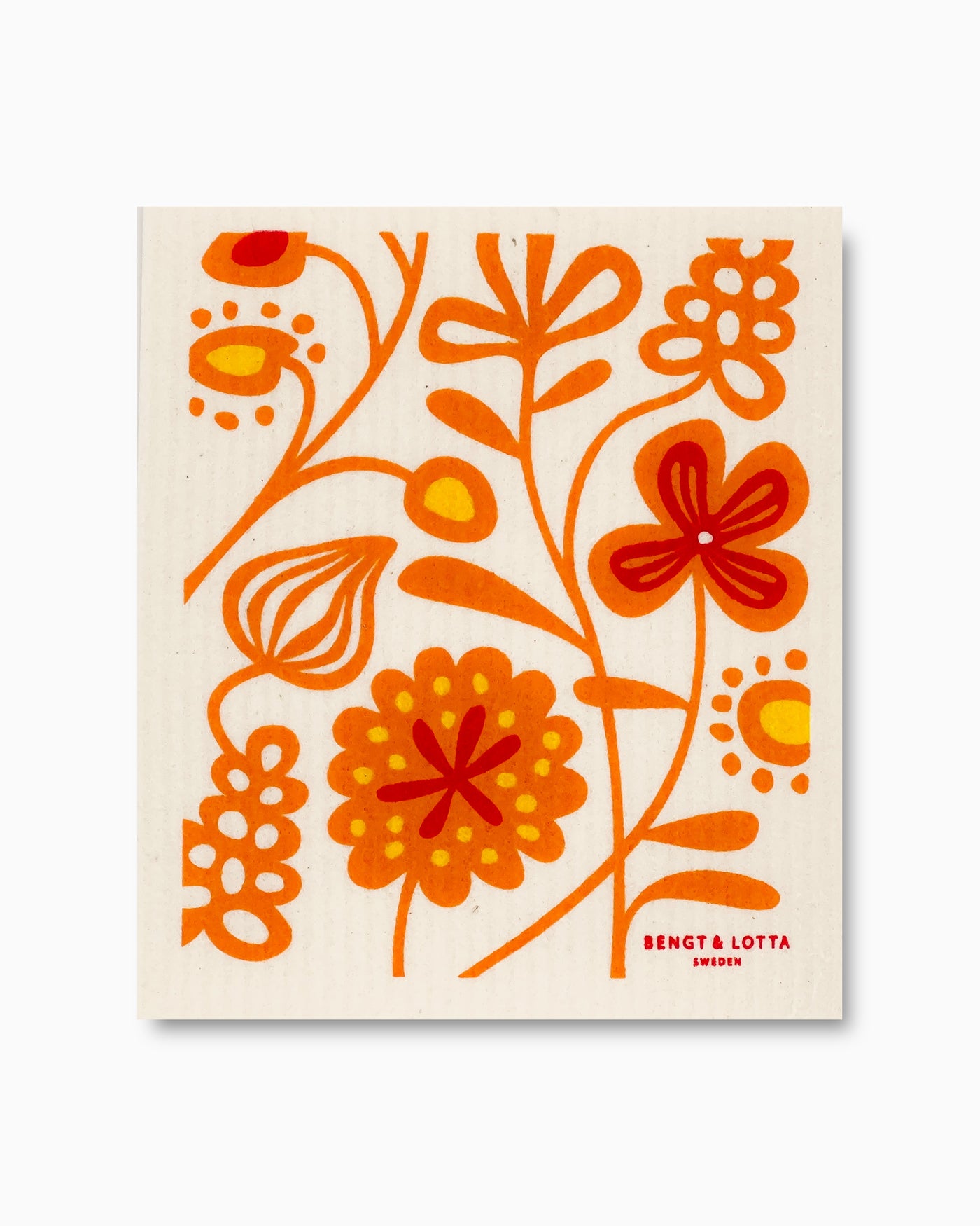 Swedish Dishcloth, Orange Blossoms