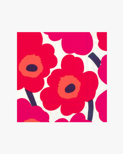 Unikko Cocktail Napkins, Red