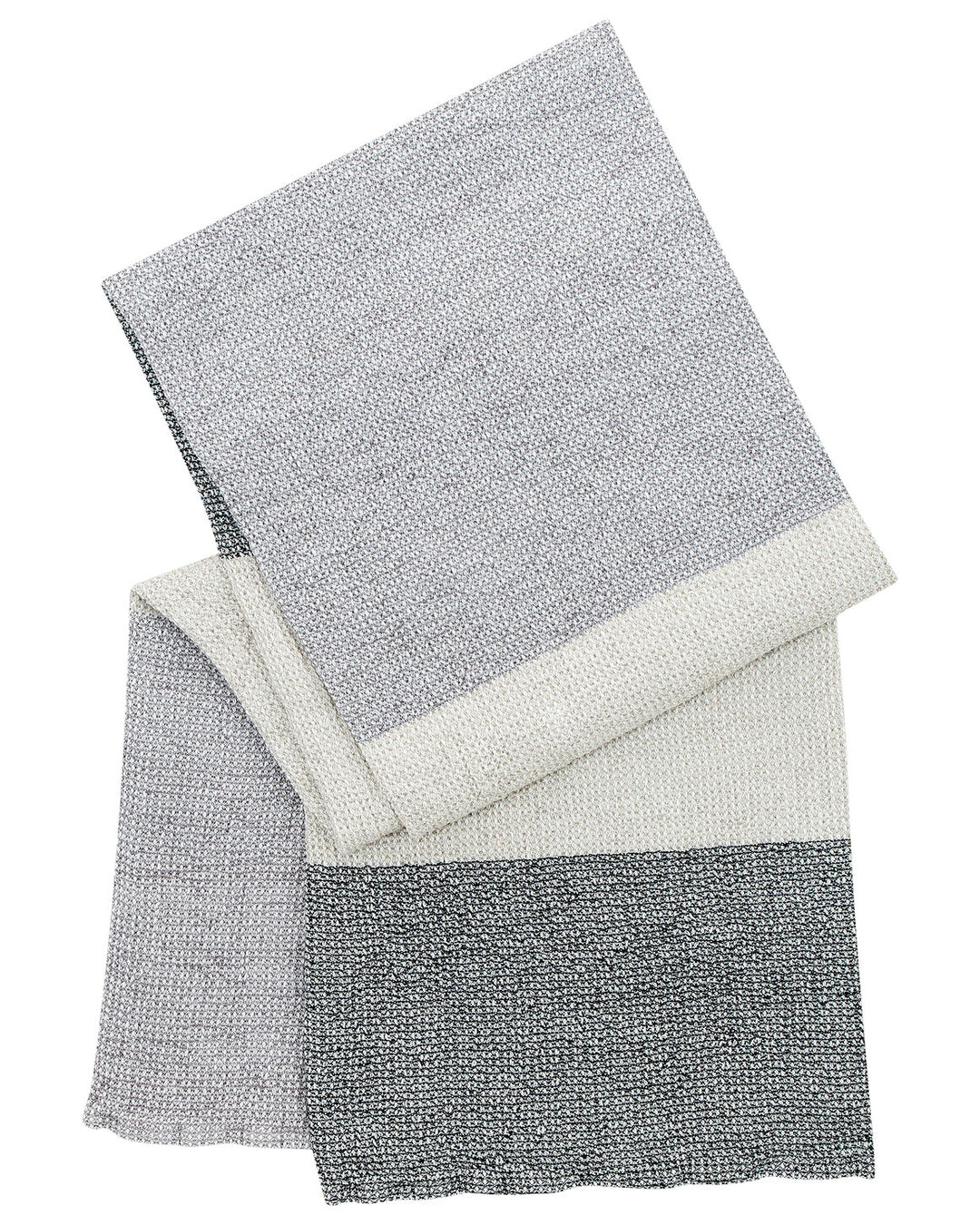 Terva Bath Towel , White Multi Grey Stripe 25" x 51"